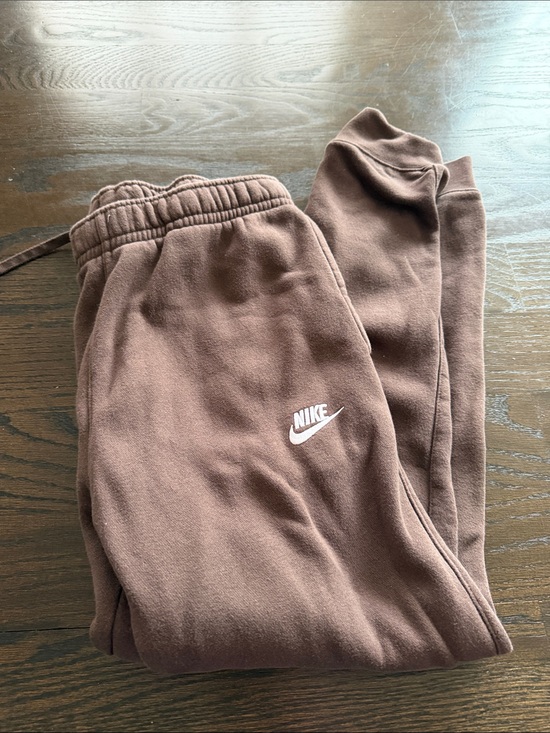 Nike Other - Nike Brown Jogger Sweatpants with White Logo